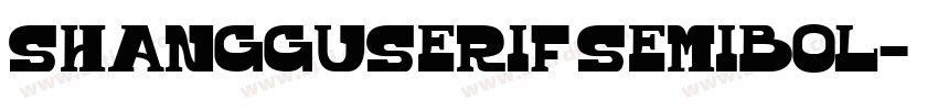 ShangguSerif Semibol字体转换